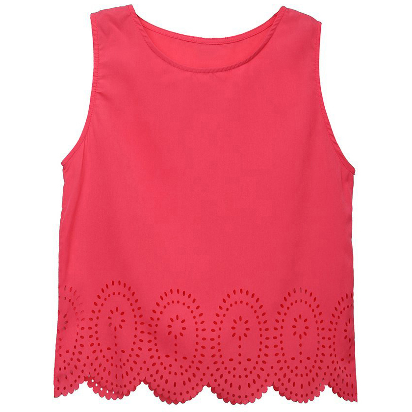 Sleeveless Hollow Crop Tank