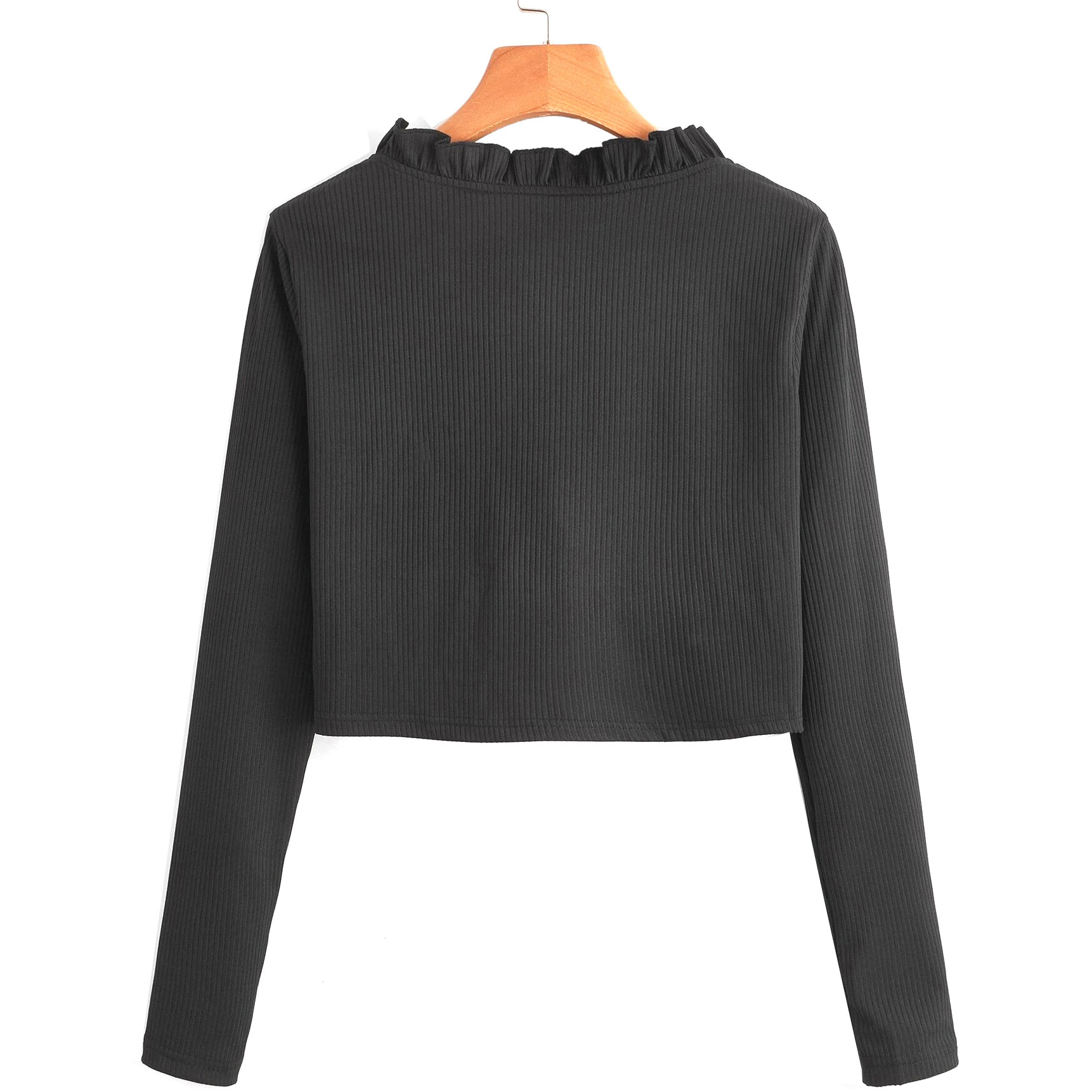 Frill Trim Tie Front Srop Top